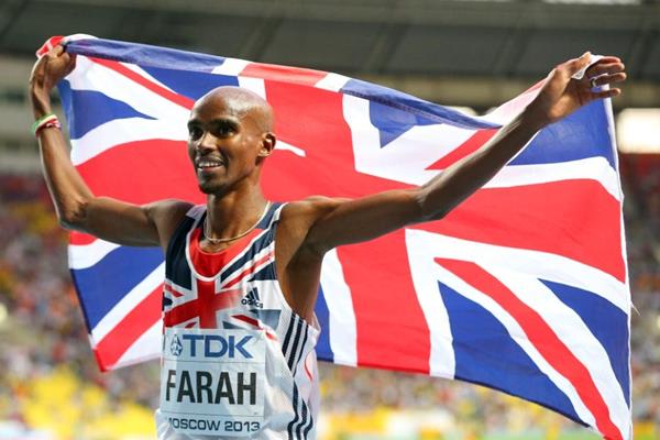 Mo Farah in the mens 5000m final at the IAAF World Athletics Championships Moscow 2013 (Getty Images)