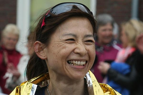 Japan's Mami Kudo after winning the 2013 IAU 24 Hour World Championships  (IAU)