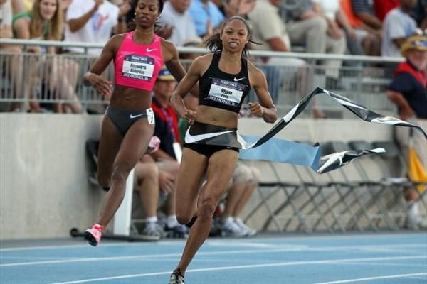 Allyson Felix at the 2010 USATF Nationals (Getty Images)