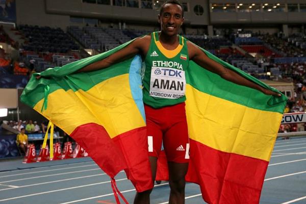 Mohammed Aman in the mens 800m Final at the IAAF World Athletics Championships Moscow 2013 (Getty Images)