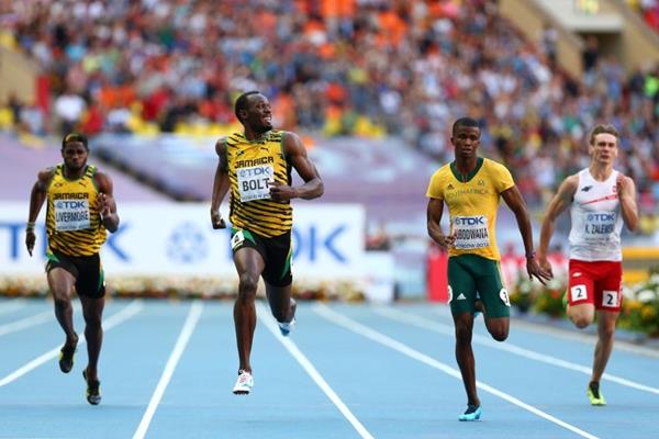 Usain Bolt in the mens 200m semi-finals at the IAAF World Athletics Championships Moscow 2013 (Getty Images)