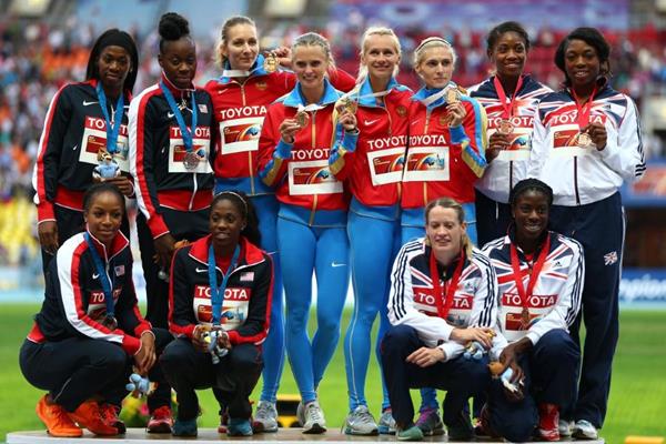Womens 4x400m Relay Team at the IAAF World Athletics Championships Moscow 2013 (Getty Images)