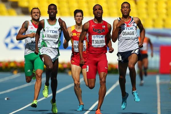 Action Shot Duane Solomon in the men's 800m at the IAAF World Athletics Championships Moscow 2013 (Getty Images)