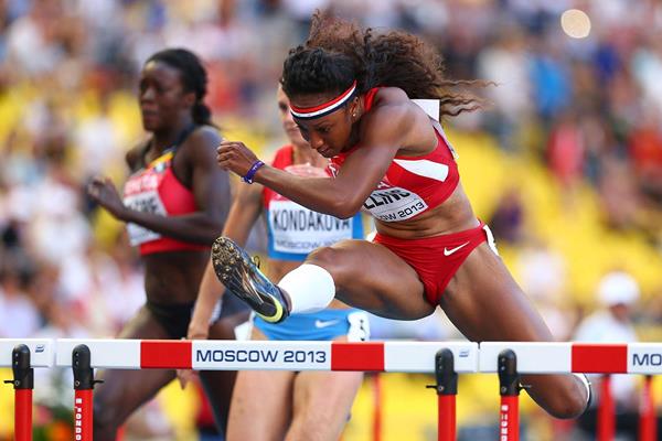 Brianna Rollins in the womens 100m Hurdles at the IAAF World Athletics Championships Moscow 2013 (Getty Images)