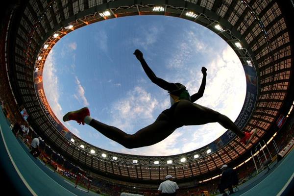 Action shot in the womens Triple Jump at the IAAF World Athletics Championships Moscow 2013 (Getty Images)