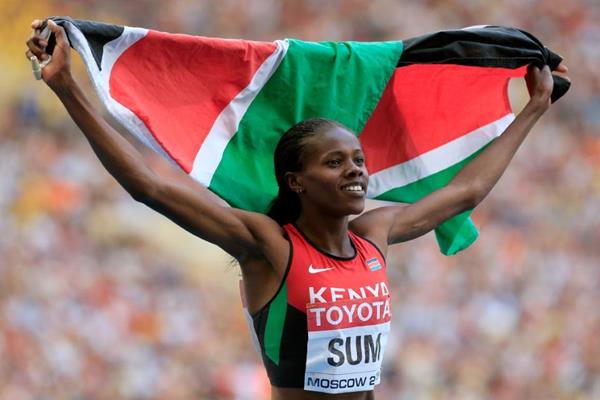 Eunice Jepkoech Sum in the womens 800m at the IAAF World Athletics Championships Moscow 2013 (Getty Images)