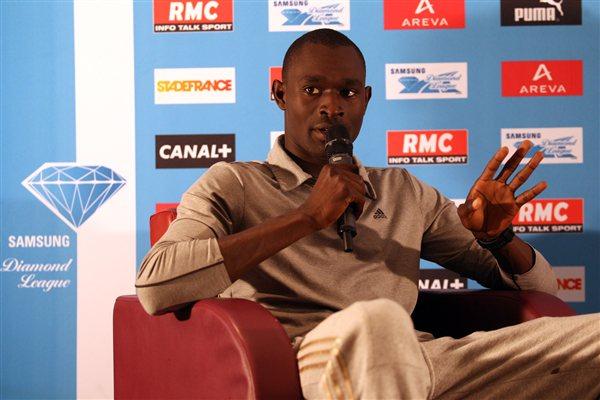 David Rudisha meets the media on the eve of the Samsung Diamond League meeting press conference in Paris (Jean-Pierre Durand)