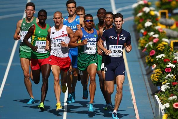 Action shot Pierre Ambroise Bosse in the men's 800m at the IAAF World Athletics Championships Moscow 2013 (Getty Images)