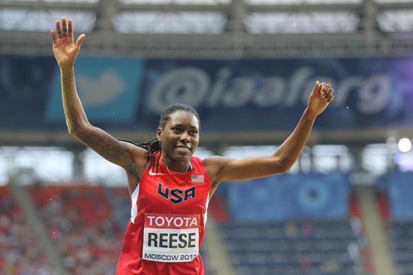 Brittney Reese in the womens Long Jump at the IAAF World Athletics Championships Moscow 2013 (Getty Images)