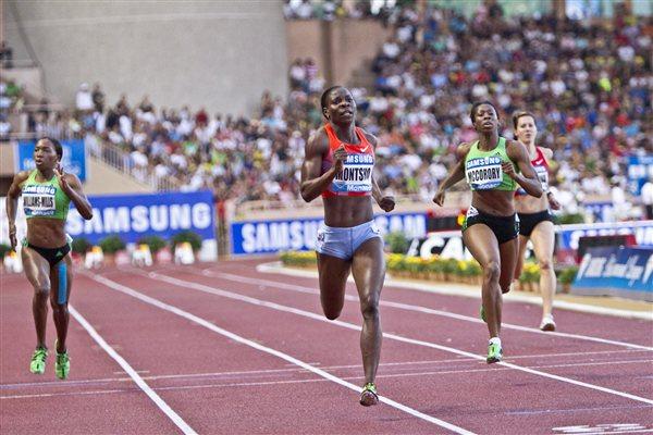 Amantle Montsho winning at the Herculis Monaco meeting - Samsung Diamond League (Philippe Fitte)