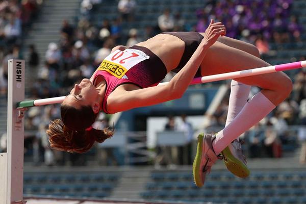 Anna Chicherova at the 2013 Seiko Golden Grand Prix in Tokyo (Yohei Kamiyama / Agence SHOT)