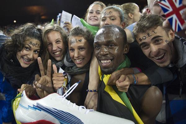Usain Bolt meets his fans at the 2012 Diamond League in Zurich (Weltklasse Zürich)