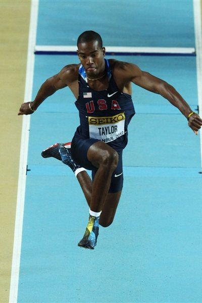 Christian Taylor of the United States competes in the Men's Triple Jump qualification during day two - WIC Istanbul (Getty Images)