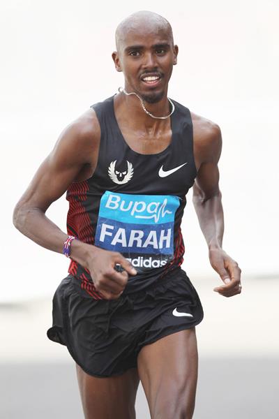 Mo Farah in action at the Bupa London 10,000 (Getty Images)