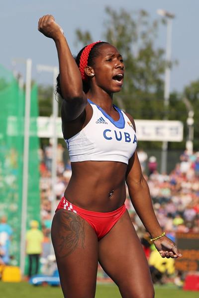 Yarislay Silva at the 2013 Fanny Blankers-Koen Games in Hengelo (Gladys Chai von der Laage)