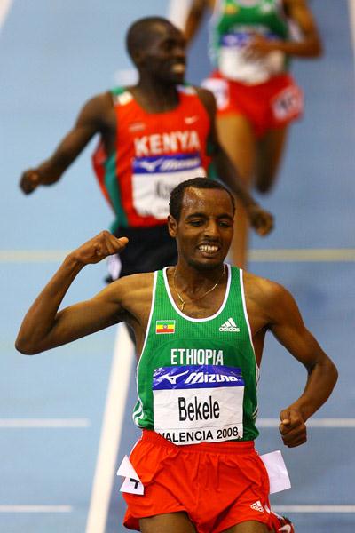 Tariku Bekele follows in his brother's footsteps by winning the world indoor 3000m title (Getty Images)