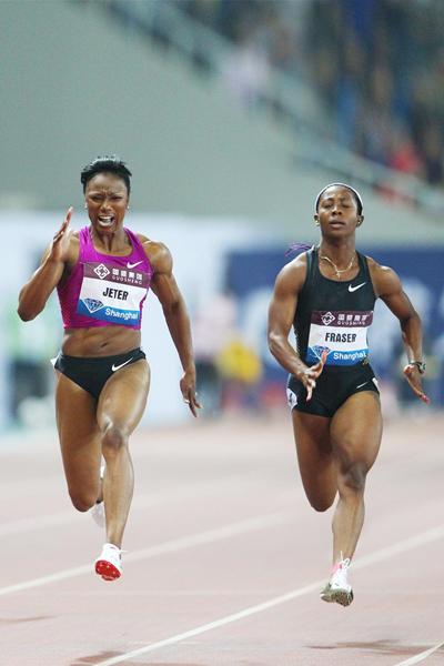 Big win for Carmelita Jeter in Shanghai (Errol Anderson)