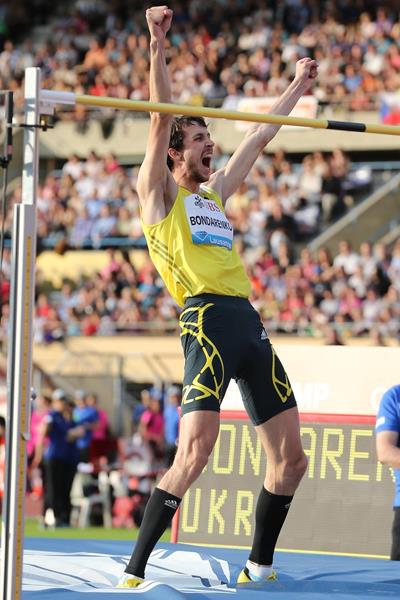 Bohdan Bondarenko at the 2013 IAAF Diamond League meeting in Lausanne (Gladys von der Laage)