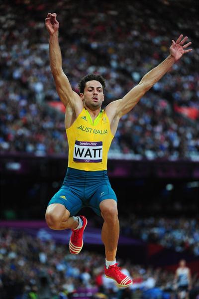 Mitchell Watt of Australia competes in the Men's Long Jump Final on Day 8 of the London 2012 Olympic Games at Olympic Stadium on August 4, 2012 (Getty Images)