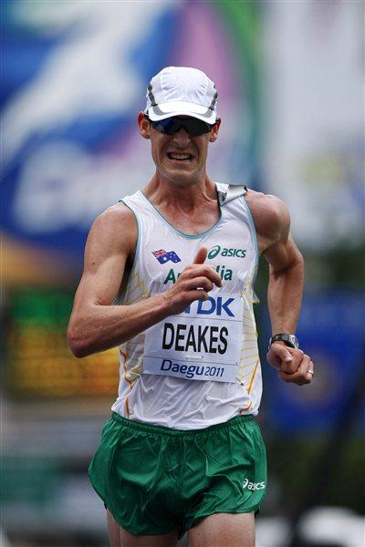 Nathan Deakes of Australia competes in the men's 50km race walk during day eight (Getty Images)