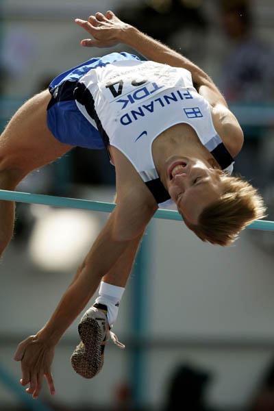 Oskari Frosen of Finland qualifies for the High Jump final (Getty Images)