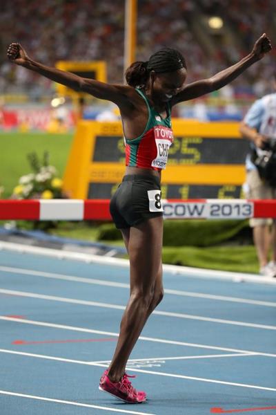 Milcah Cheywa in the womens 3000m SC at the IAAF World Athletics Championships Moscow 2013 (Getty Images)