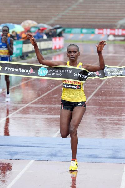 Pauline Kahenya, winner of the women's race in Stramilano (Giancarlo Colombo)