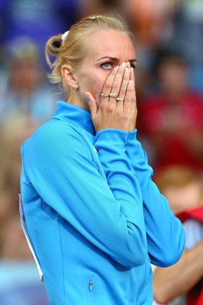 Svetlana Shkolina in the womens High Jump at the IAAF World Athletics Championships Moscow 2013 (Getty Images)
