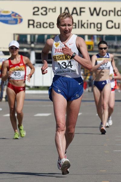 Ludmila Arkhipova of Russia in action in the Women's 20km race (Getty Images)