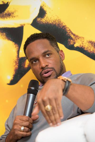 Ato Boldon meeting the press in Barcelona (Philippe Fitte)