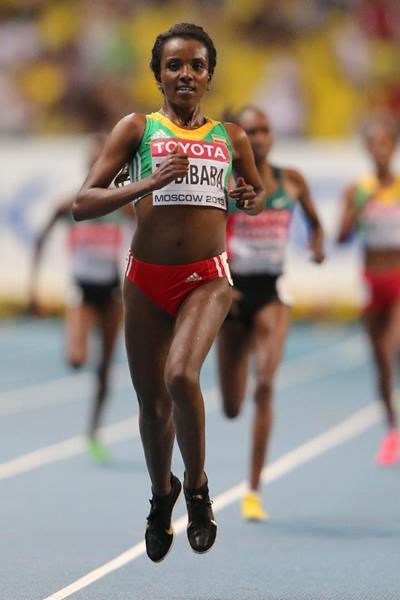 Tirunesh Dibaba in the women's 10,000m at the IAAF World Athletics Championships Moscow 2013 (Getty Images)
