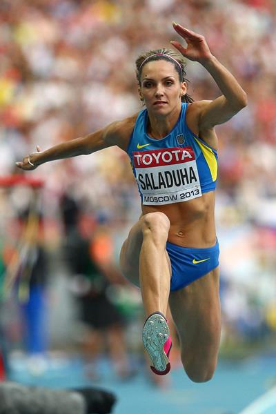 Olha Saladuha in the womens Triple Jump at the IAAF World Athletics Championships Moscow 2013 (Getty Images)