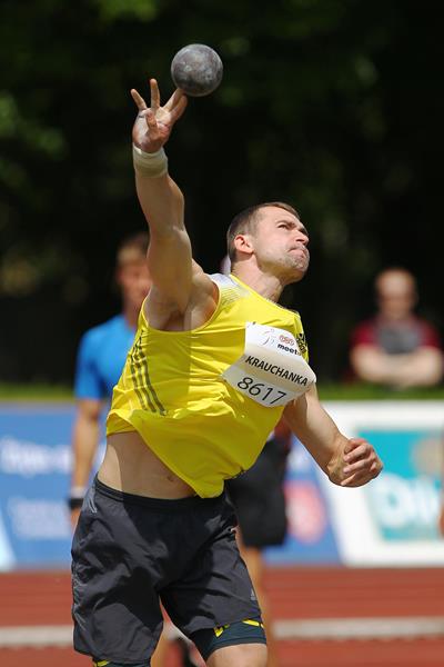 Andrei Krauchanka winning at the 2013 TNT Express meeting in Kladno (Jan Kucharcik)