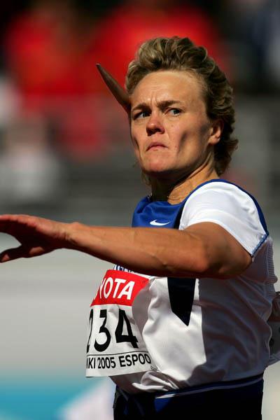 Paula Tarvainen in the Javelin qualification round (Getty Images)