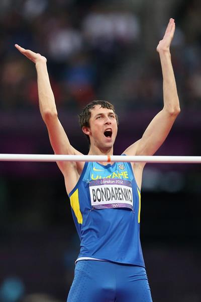 Ukraine's Bohdan Bondarenko in the 2012 Olympic High Jump final (Getty Images)