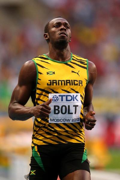 Usain Bolt in the mens 100m at the IAAF World Athletics Championships Moscow 2013 (Getty Images)