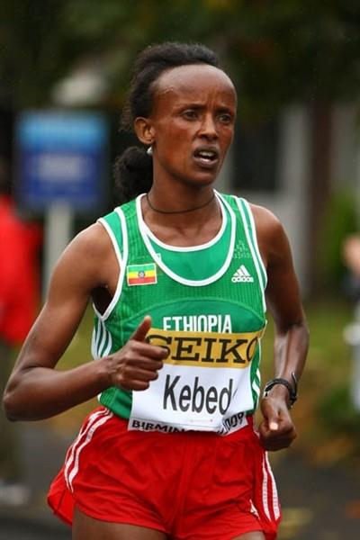 Aberu Kebede in action in Birmingham (Getty Images)