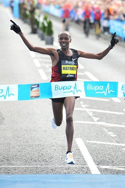 58:56 course record for Martin Mathathi at the Great North Run (Mark Shearman)