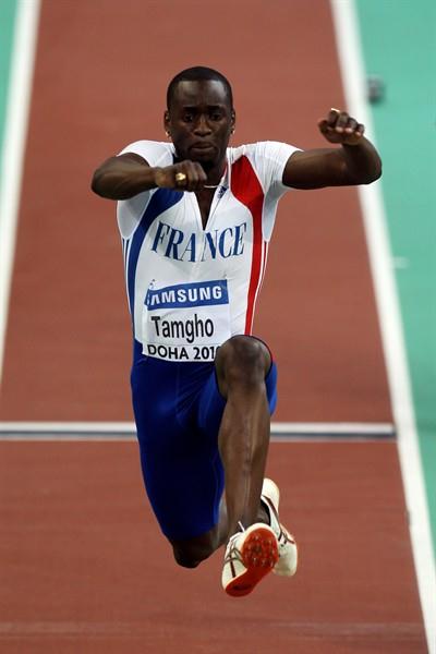 Teddy Tamgho of France competes in the Men's Triple Jump Final in which he set the World Indoor record (Getty Images)