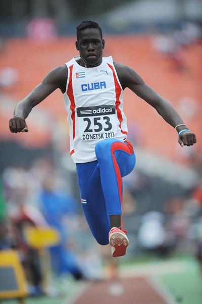 Lazaro Martinez, winner of the triple jump at the 2013 World Youth Championships (Getty Images)