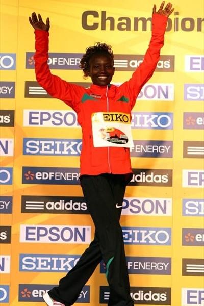 Mary Keitany celebrates her win in Birmingham (Getty Images)