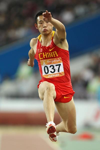 Cao Shuo, winner of the Triple Jump (Getty Images)