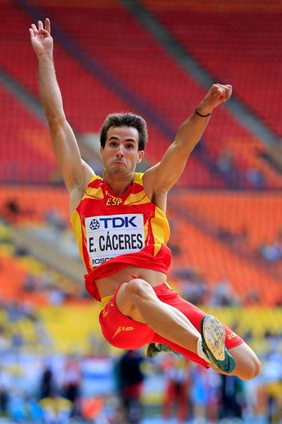 Eusebio Caceres at the IAAF World Championships Moscow 2013 (Getty Images)