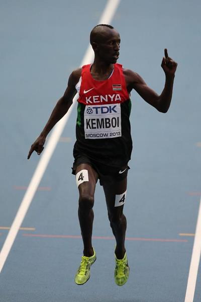 Kemboi in the mens 3000m SC at the IAAF World Athletics Championships Moscow 2013 (Getty Images)