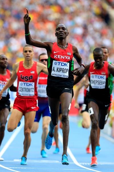 Asbel Kiprop in the mens 1500m Final at the IAAF World Athletics Championships Moscow 2013 (Getty Images)