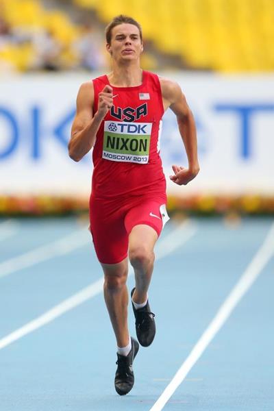 Gunnar Nixon in the mens 400m at the IAAF World Athletics Championships Moscow 2013 (Getty Images)
