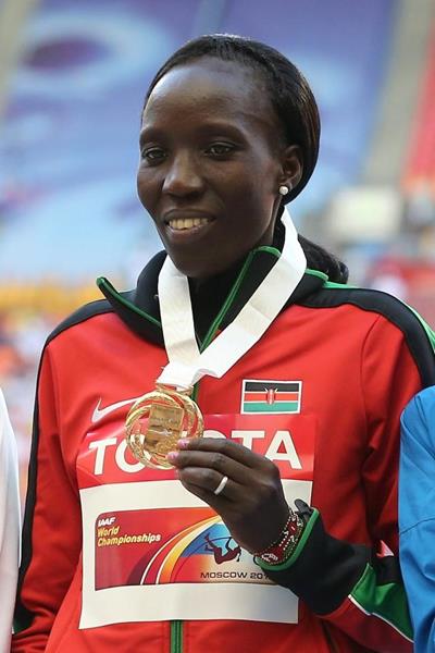 Edna Kiplagat at the IAAF World Athletics Championships Moscow 2013 (Getty Images)