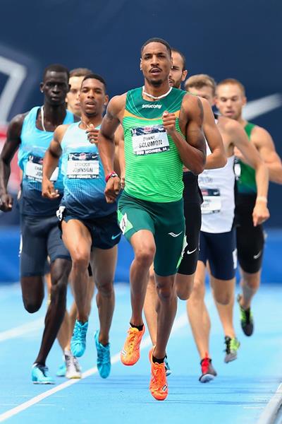 Duane Solomon on his way to 800m victory at the 2013 US Championships (Getty Images)