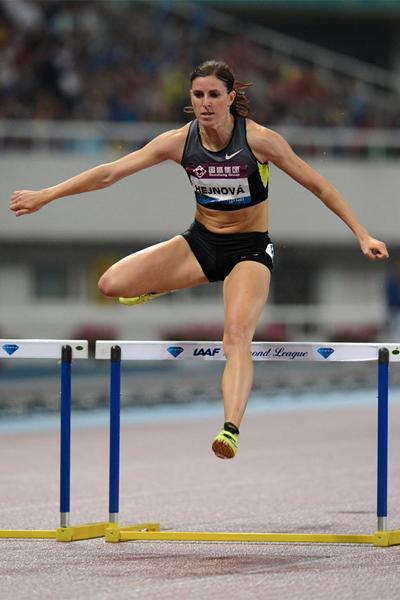 Zuzana Hejnova, winner of the 400m Hurdles at the Shanghai Diamond League (Jiro Mochizuki)