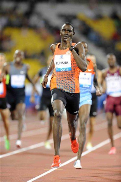 David Rudisha wins the 800m at the 2012 Samsung Diamond League in Doha (Jiro Mochizuki)